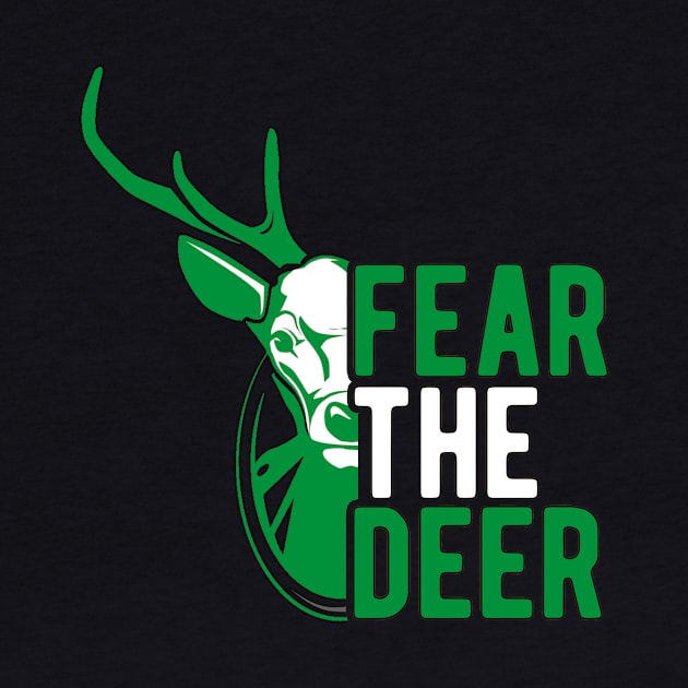 Basketball Milwaukee Fear Deer Hunting Sports Lovers Fans Wisconsin Basket by andreperez87